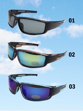 Fashion Sporty Sunglasses W/ Color Frame